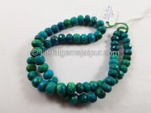 Blue Chrysocolla Far Faceted Roundelle Beads